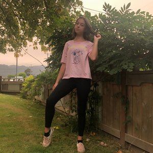 American Eagle Pink Graphic Tee Shirt